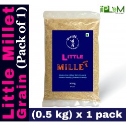 Sportify Little Millet Whole Grain | Unpolished | Natural Gluten-free Grain | 0.5kg (500g x 1 Pack) – (Kutki | Samai | Same | Samulu) | Low GI Millet | Anemic-friendly