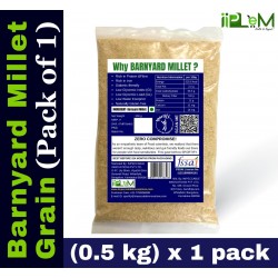 Sportify Barnyard - Whole Millet Grain | Unpolished | Natural Gluten-free Flour|  Low GI Millet | Liver-friendly | 0.5kg (500g x 1 Pack) – (Kuthiraivalli | Odalu | Jhangora | Udalu | Sanwa | Kuthiravali | Kodisama | Kavadapullu | Khira | Swank )