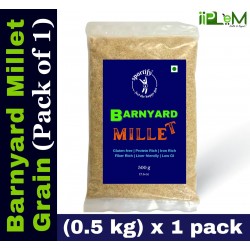 Sportify Barnyard - Whole Millet Grain | Unpolished | Natural Gluten-free Flour|  Low GI Millet | Liver-friendly | 0.5kg (500g x 1 Pack) – (Kuthiraivalli | Odalu | Jhangora | Udalu | Sanwa | Kuthiravali | Kodisama | Kavadapullu | Khira | Swank )
