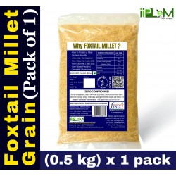 Sportify Foxtail - Whole Millet Grain | Unpolished | Natural Gluten-free Grain | Diabetic-friendly | 0.5kg (500g x 1 Pack) – (Thinai | Kangni | Korra | Navane | Kang | Thina | Kaon | Kang | Kakum | Navani | Korallu | Millet Rice) | Low GI Millet |