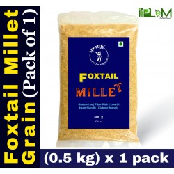 Sportify Foxtail - Whole Millet Grain | Unpolished | Natural Gluten-free Grain | Diabetic-friendly | 0.5kg (500g x 1 Pack) – (Thinai | Kangni | Korra | Navane | Kang | Thina | Kaon | Kang | Kakum | Navani | Korallu | Millet Rice) | Low GI Millet |