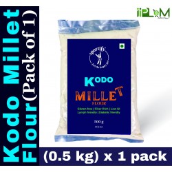 Sportify Kodo - Whole Millet Flour | Unpolished | Natural Gluten-free Flour|  Low GI Millet | Lymph-friendly | 0.5kg (500g x 1 Pack) – (Kodra | Varagu| Arikelu | Hark | Varigu)