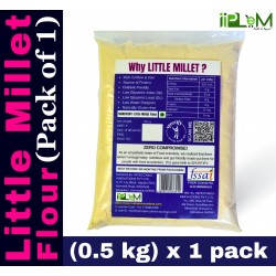 Sportify Little Millet Whole Flour | Unpolished | Natural Gluten-free Grain Flour| 0.5kg (500g x 1 Pack) – (Kutki | Samai | Same | Samulu) | Low GI Millet | Anemic-friendly