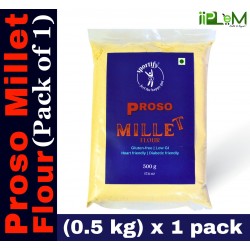 Sportify Proso Whole Millet Flour | Unpolished | Natural Gluten-free Grain Flour| 0.5kg (500g x 1 Pack) – (Chena | Barri | Pingu | Pani Varagu | Cheno) | Low GI Millet | Heart-friendly