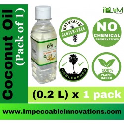 KVN Wooden Cold-Pressed Coconut Oil - 0.2 Litre | No harmful agri-chemical added used farming | From naturally grown coconut |